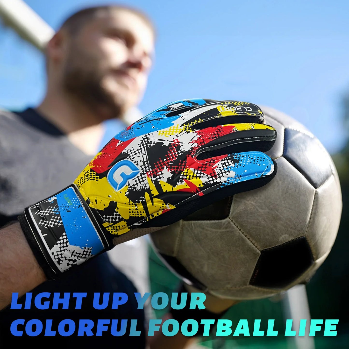 Guantes de Portero Estilo Graffiti - Agarre Fuerte Antideslizante