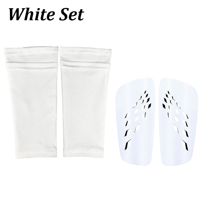 Set de Canilleras con Medias de Sujeción - Niños y Adultos