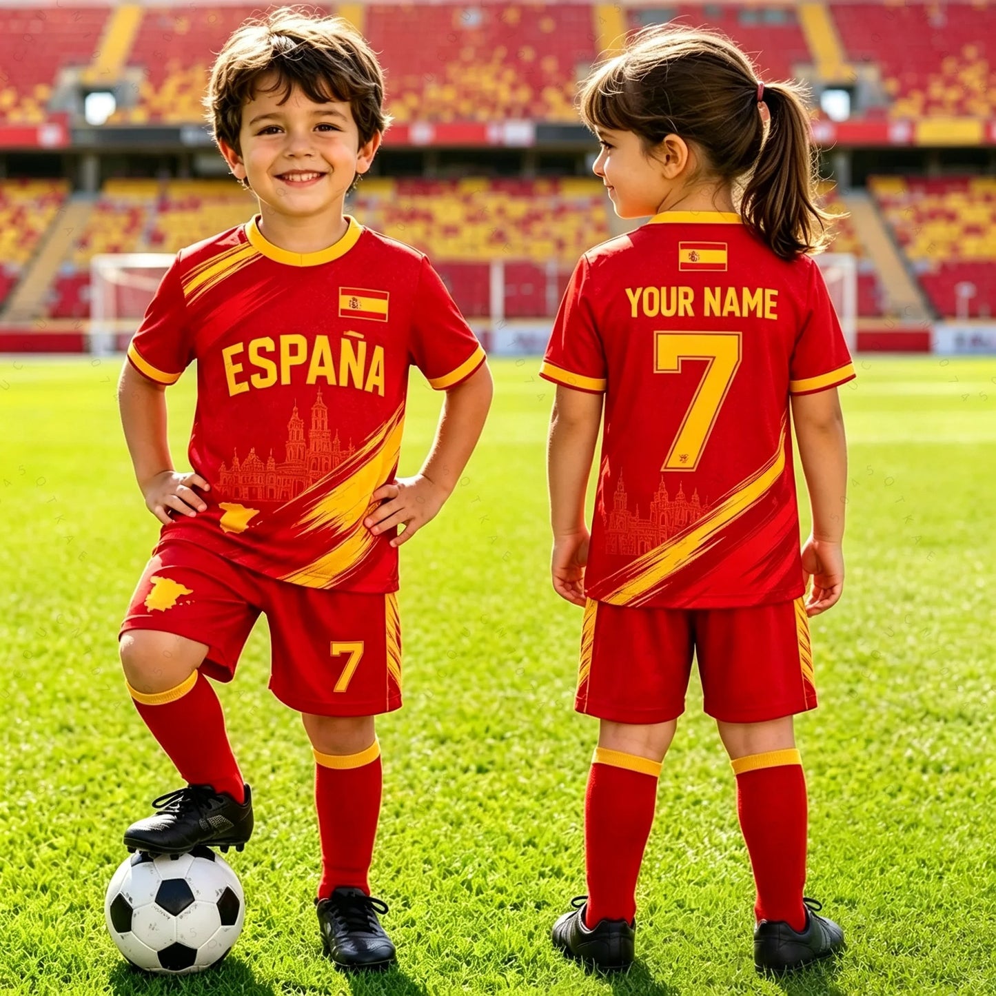 Set Padre e Hijo España - Camiseta y Shorts Deportivos
