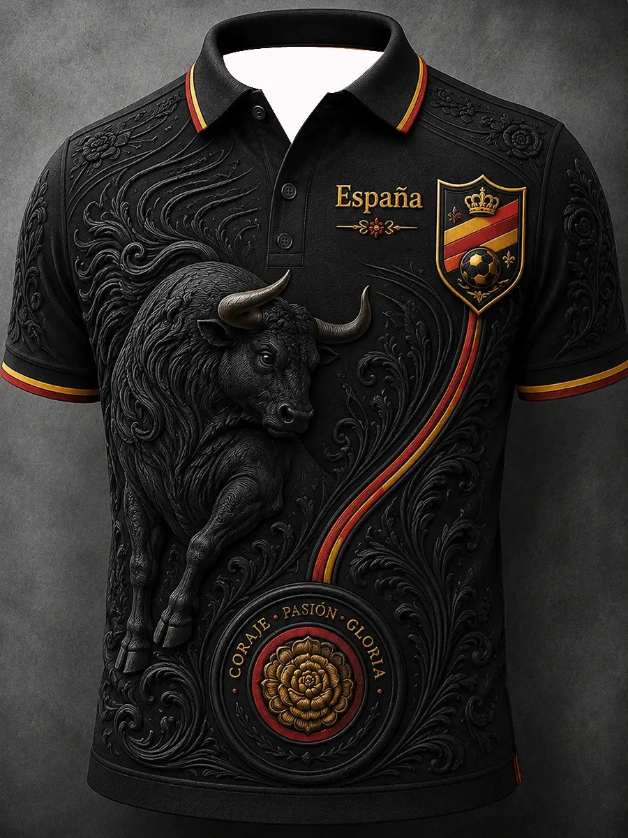 Polo España 2026 - Estampado 3D, Transpirable