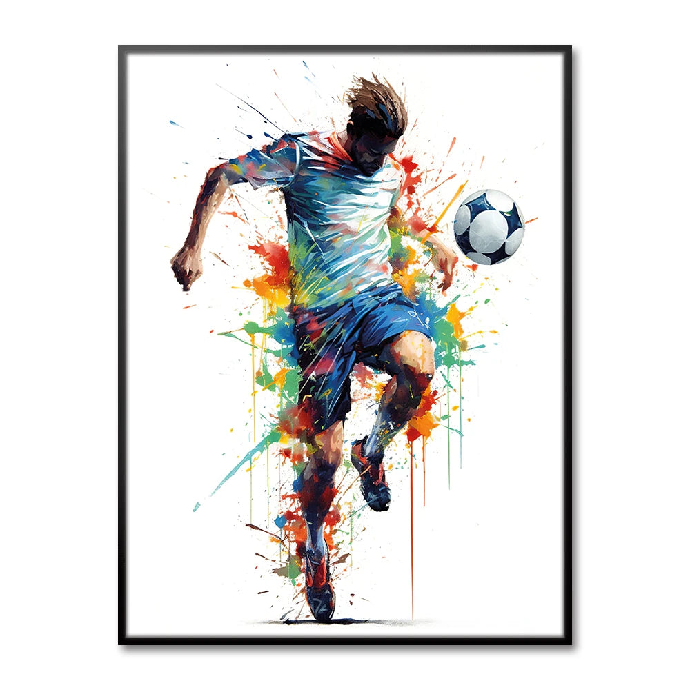 Cuadro Grafiti de Fútbol - Estilo Moderno