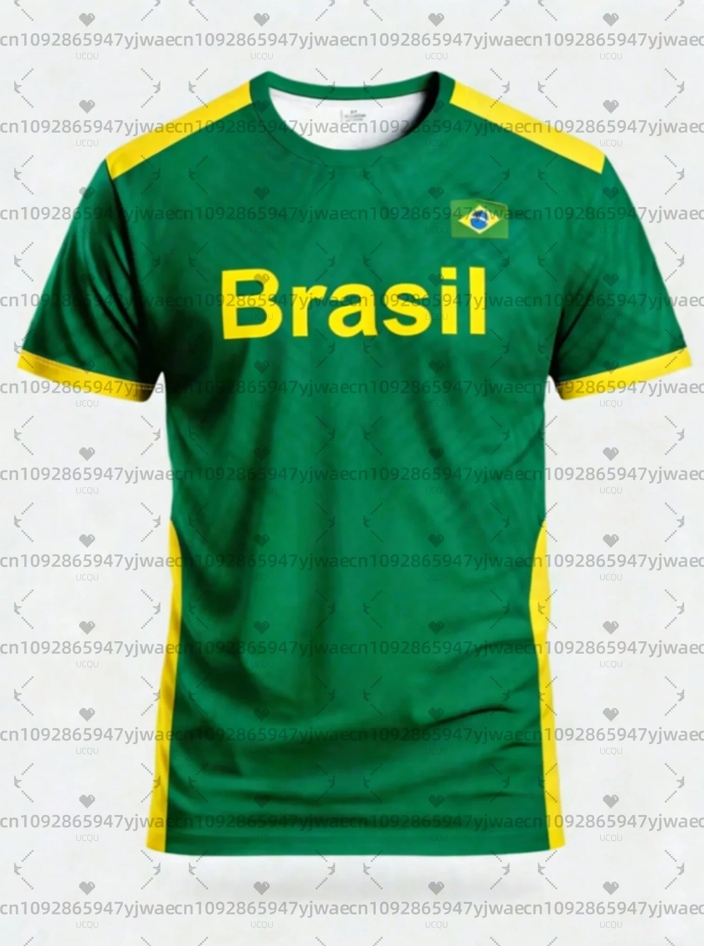 Camiseta Brasil Bandera - Unisex, Tallas Grandes