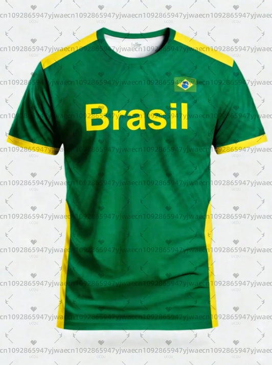 Camiseta Brasil Bandera - Unisex, Tallas Grandes