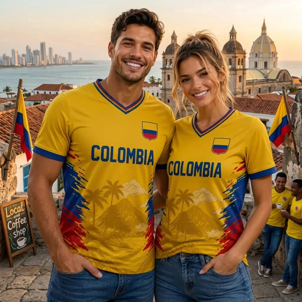 Camiseta Colombia - Fútbol Casual, Familia