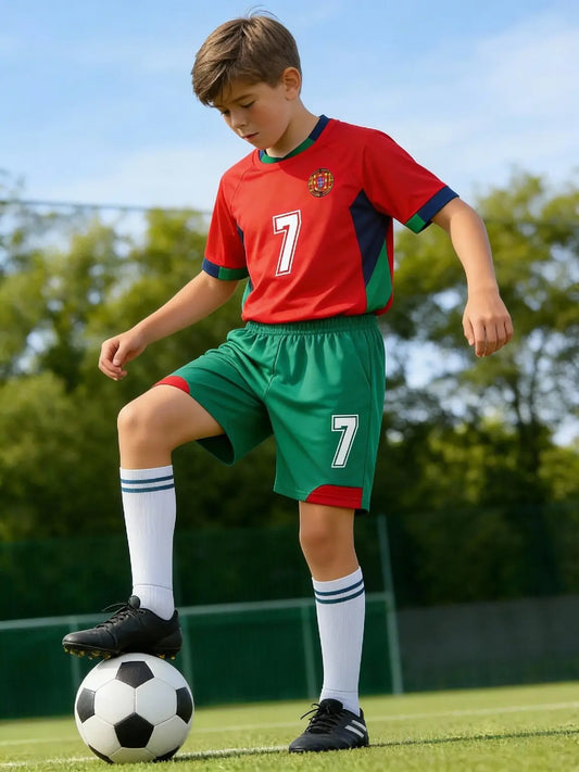 Kit de Uniforme de Fútbol Infantil - Niños y Niñas 4-14 Años