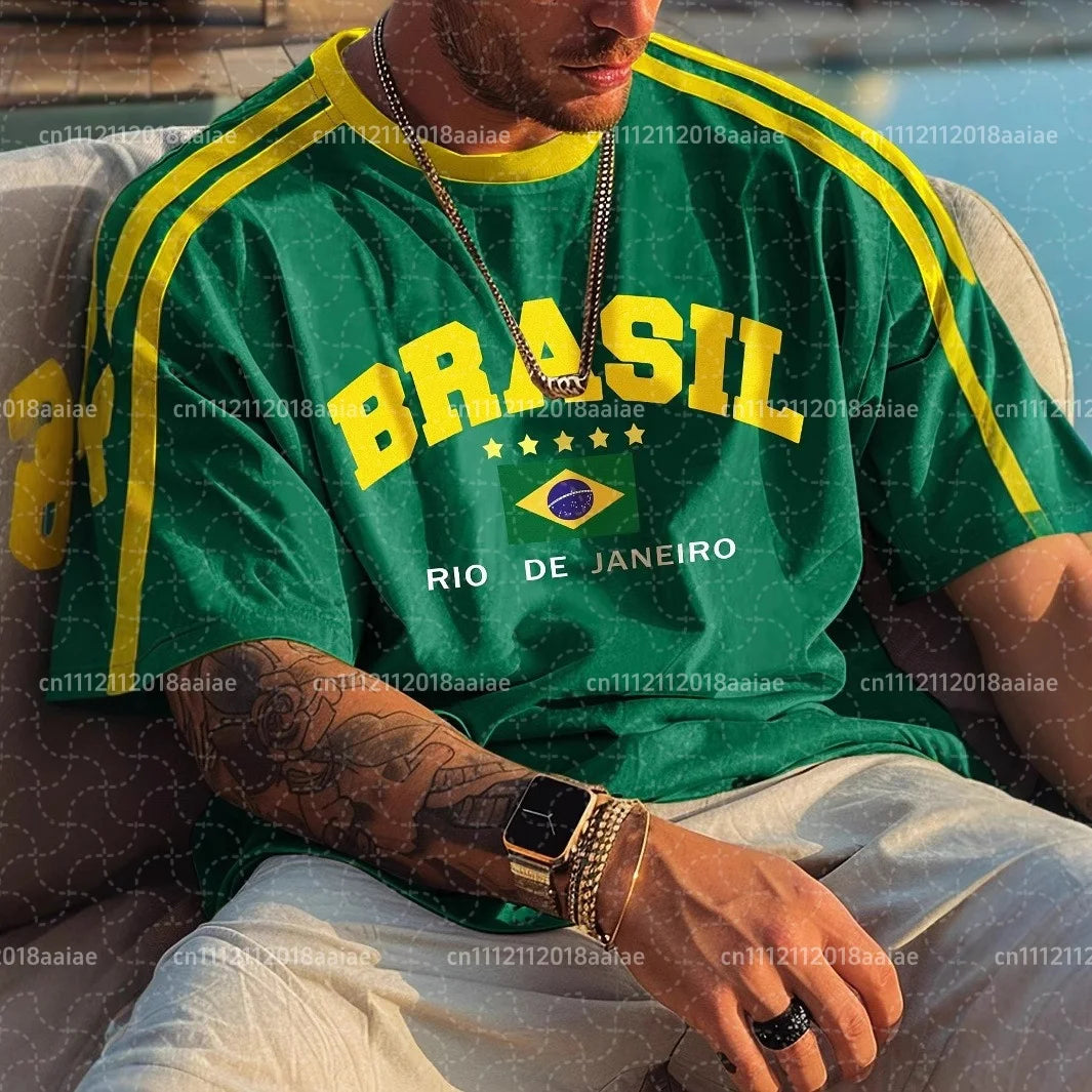 Camiseta Brasil a Rayas - Carnaval, Familia