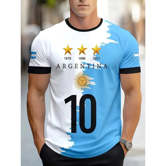 Camiseta Argentina Bandera - Emblema Nacional 3D