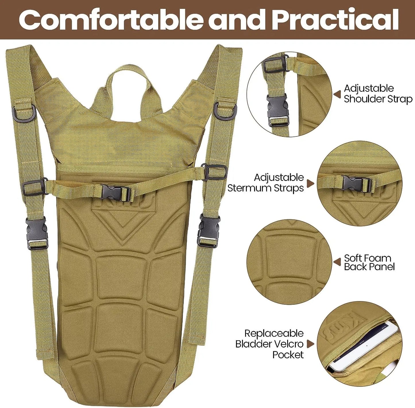 Mochila de Hidratación 3L - Impermeable para Deporte