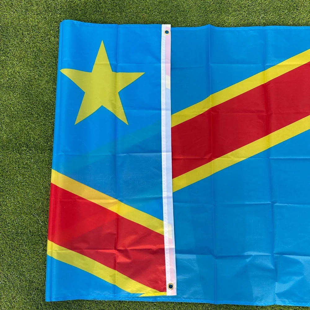 Bandera de Congo - Poliéster Resistente