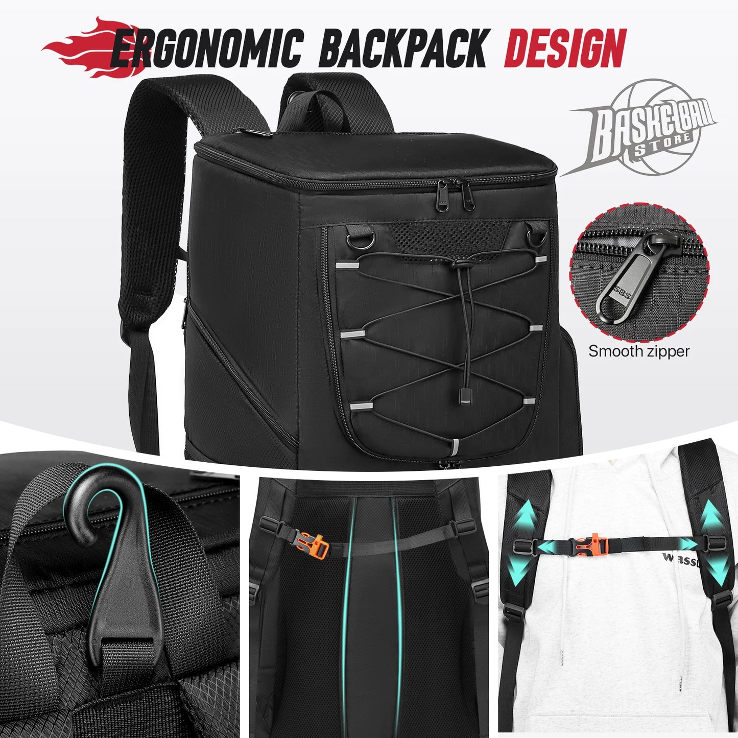 Mochila Deportiva Multi-Compartimento - Fútbol, Básquetbol y Voleibol
