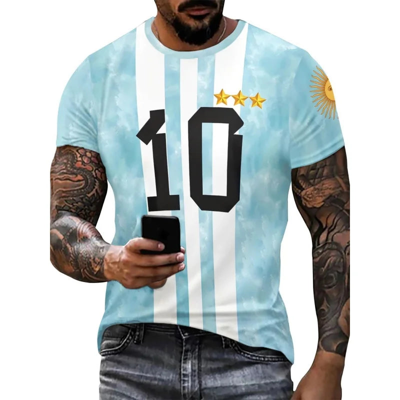 Camiseta Argentina Bandera - Emblema Nacional 3D
