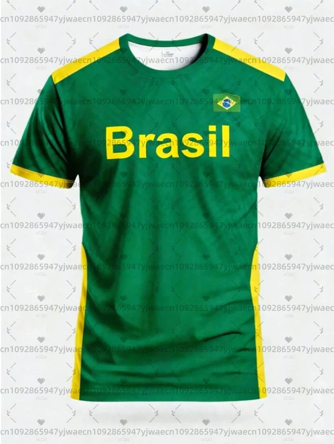 Camiseta Brasil Bandera - Unisex, Tallas Grandes