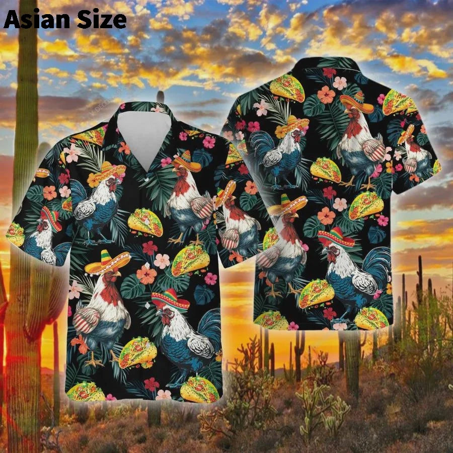 Camisa Hawaiana México - Diseño Calavera Azteca