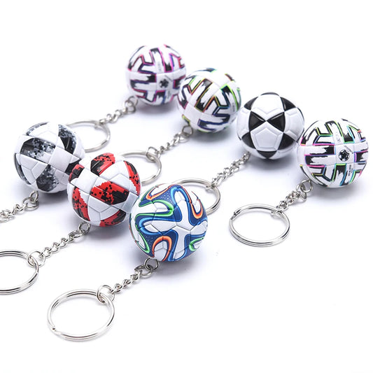 Llavero de Fútbol 3D en Cuero PU - Hombres y Mujeres