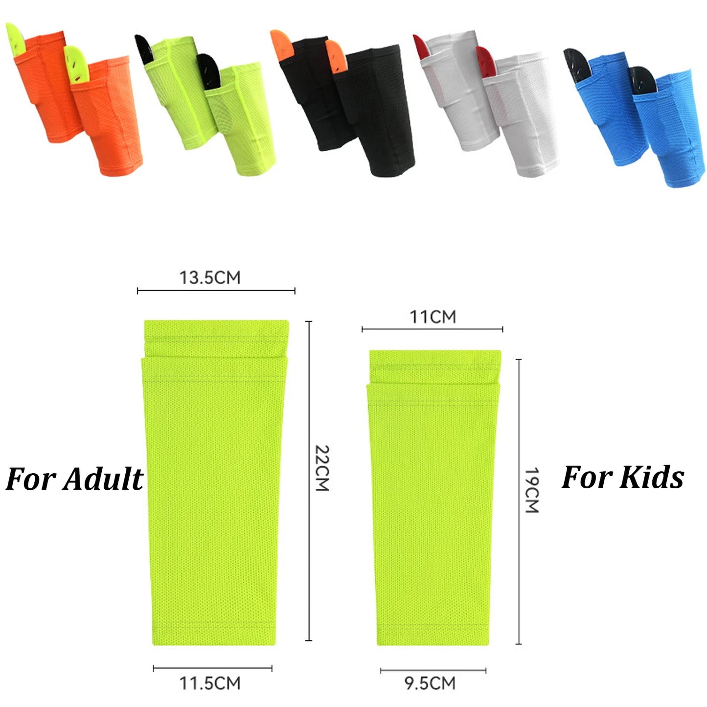 Set de Canilleras con Medias de Sujeción - Niños y Adultos