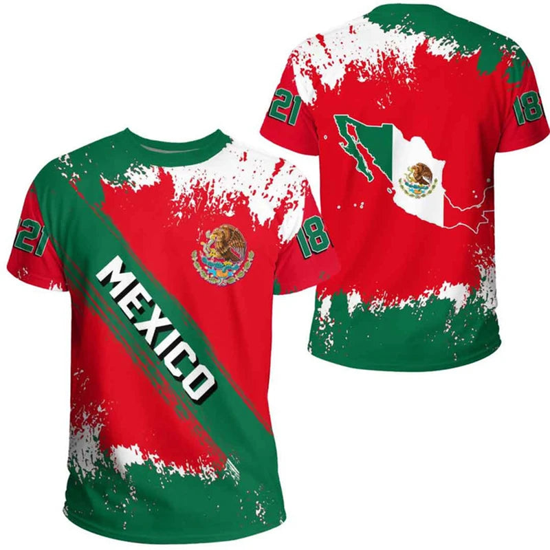 Camiseta Águila Mexicana - Bandera Nacional Oversized