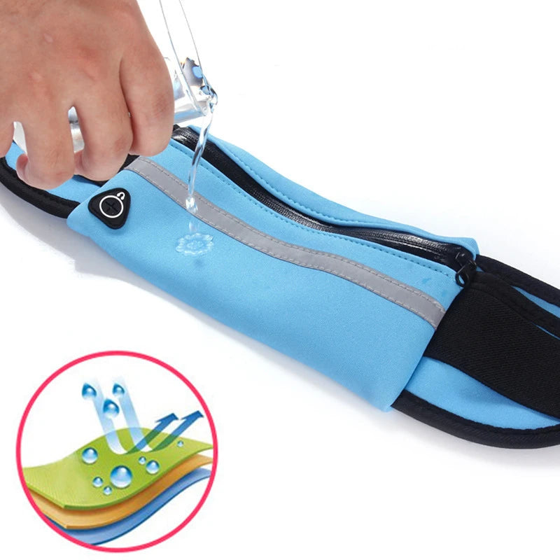 Riñonera Deportiva Impermeable - Porta Celular y Botella