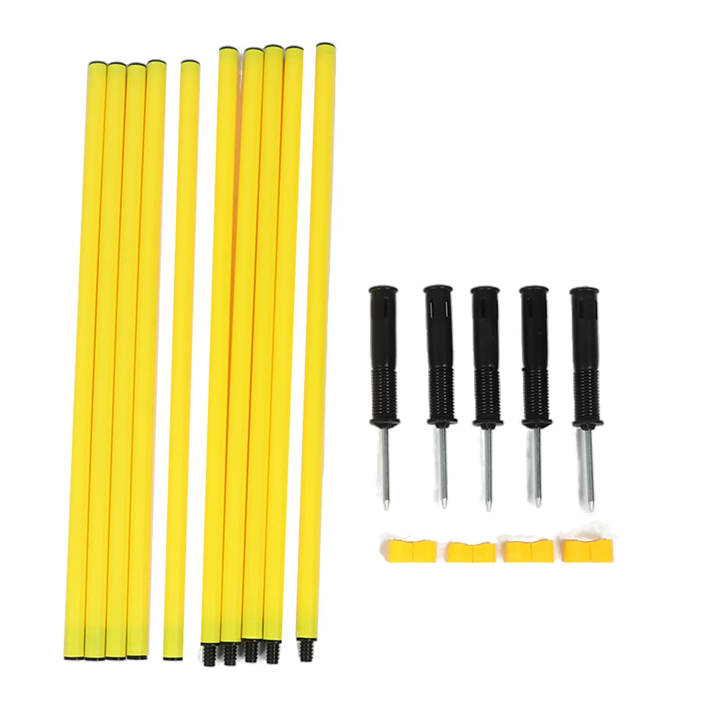Postes de Agilidad Ajustables - Set de 5, 1.5m