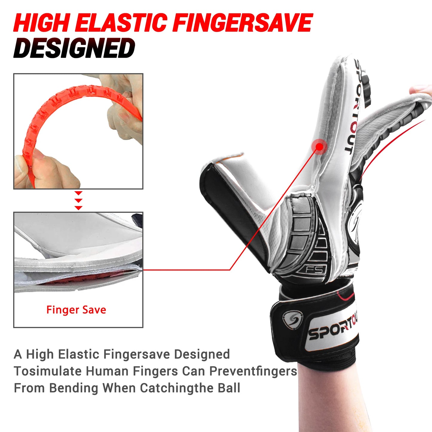 Guantes de Portero con Fingersave - Látex 4mm para Niños