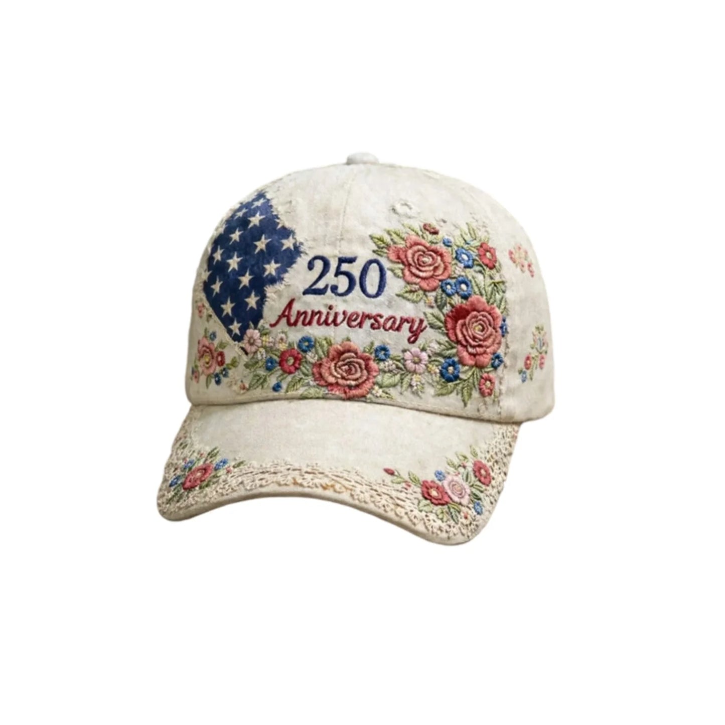 Gorra Conmemorativa 250 Aniversario USA - Diseño Floral Vintage