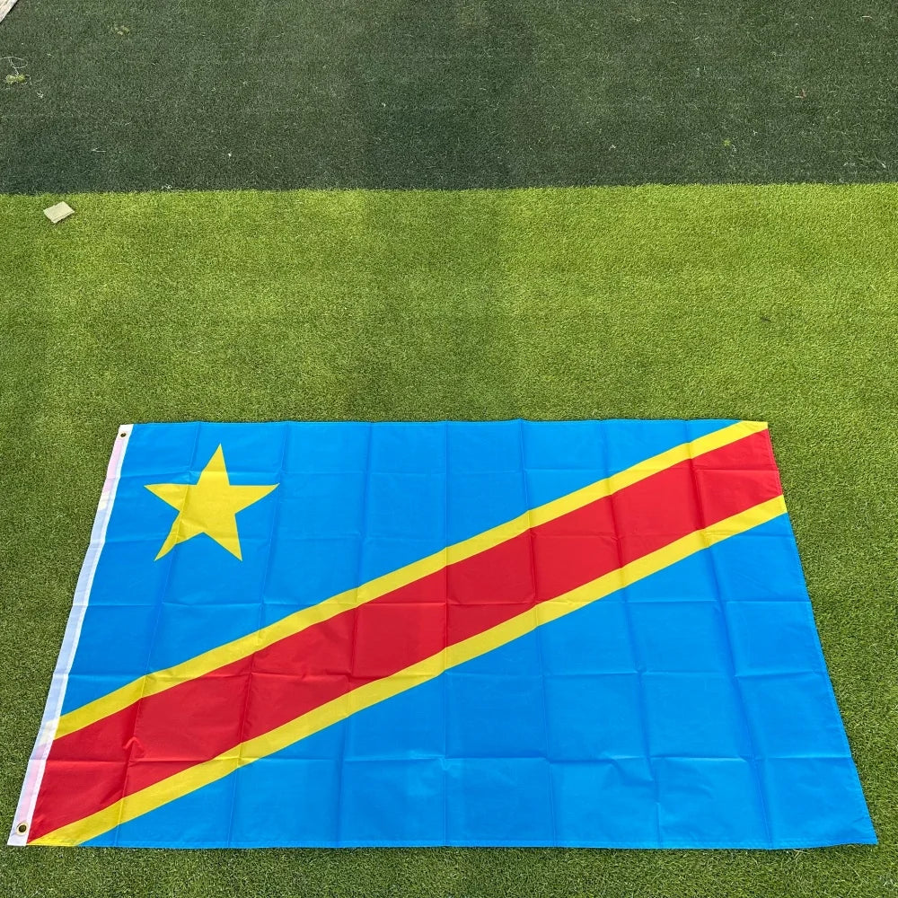 Bandera de Congo - Poliéster Resistente