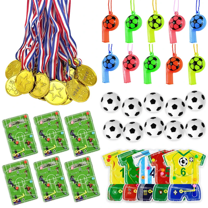 Set de Souvenirs de Fútbol para Fiestas - Pulseras, Llaveros y Juegos