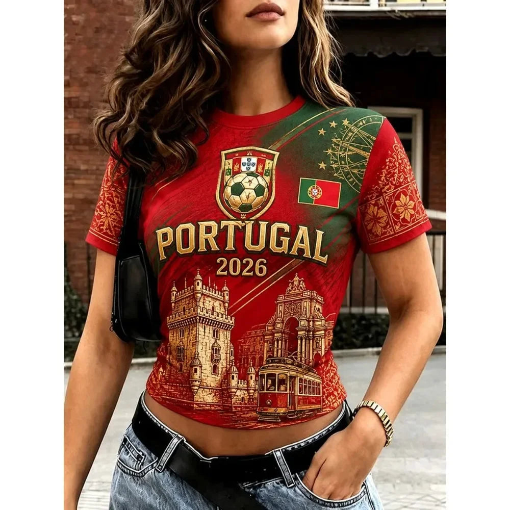Camiseta Portugal - Casual, Transpirable