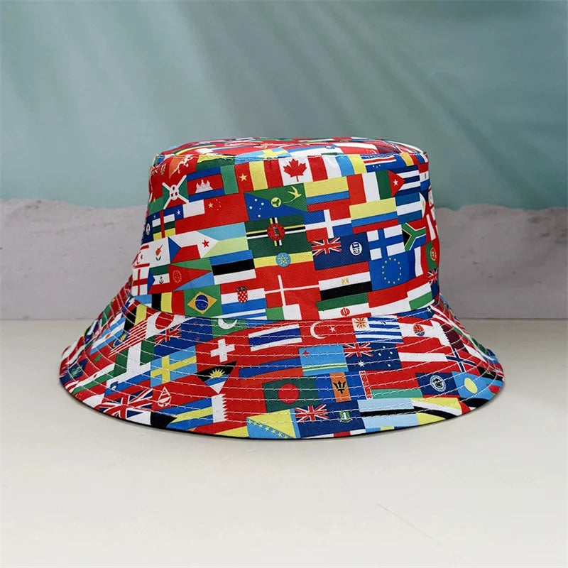Gorra Pescador Banderas de Países - Multi-diseño Reversible