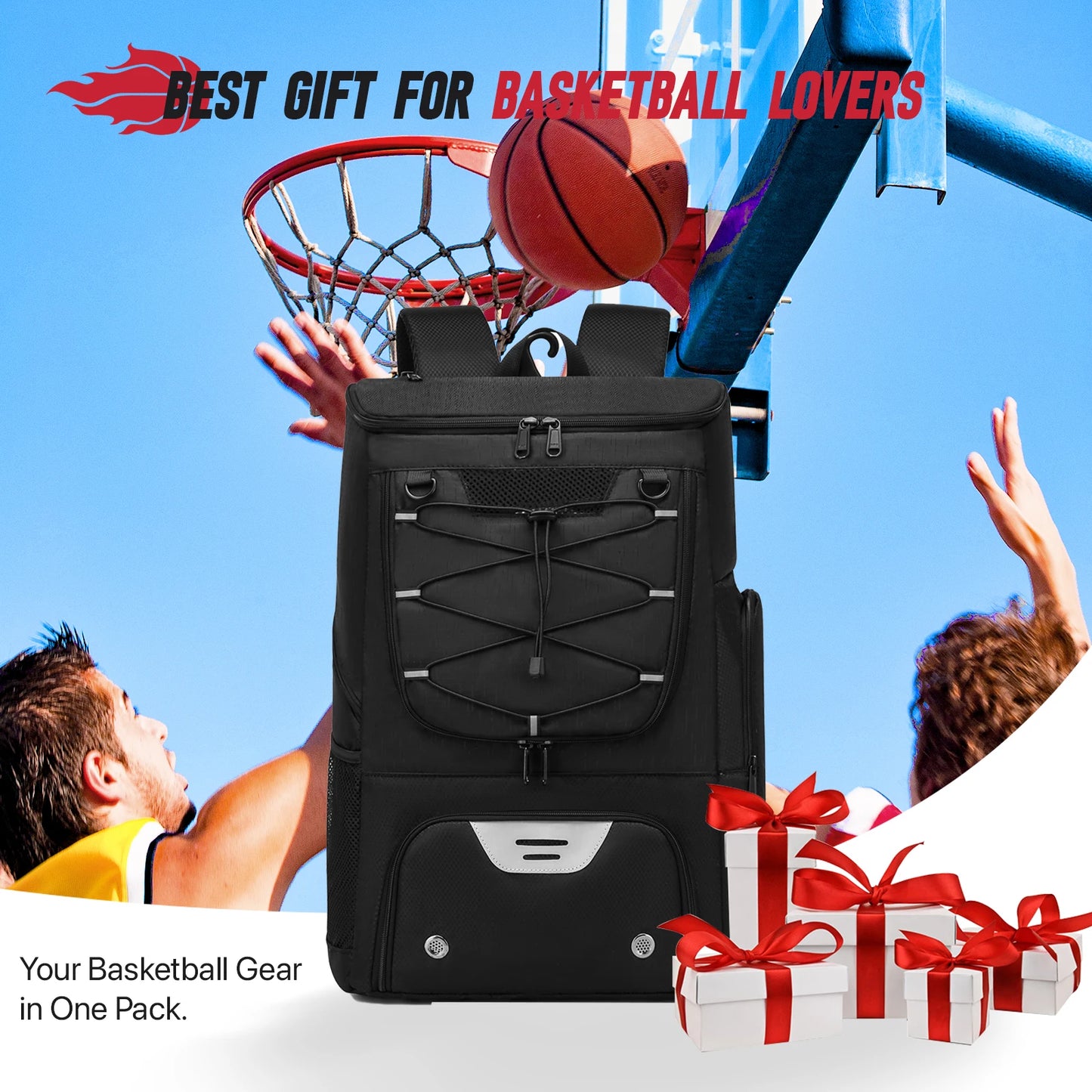 Mochila Deportiva Multi-Compartimento - Fútbol, Básquetbol y Voleibol