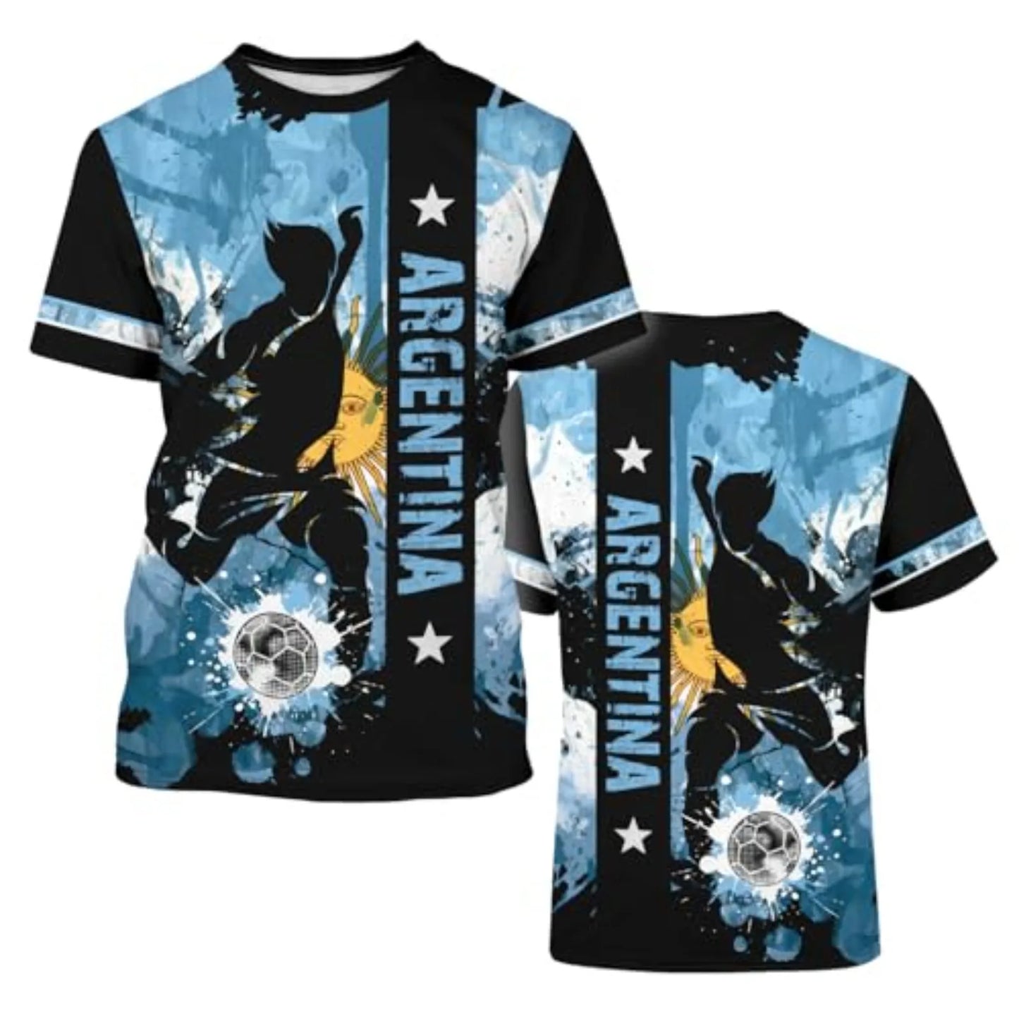 Camiseta Argentina - Sol de Mayo, Estilo Grunge