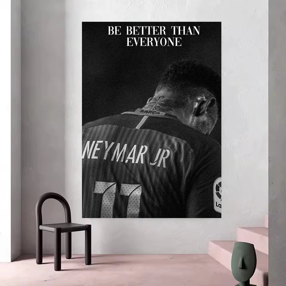 Cuadro Motivacional de Fútbol y Básquetbol - Minimalista