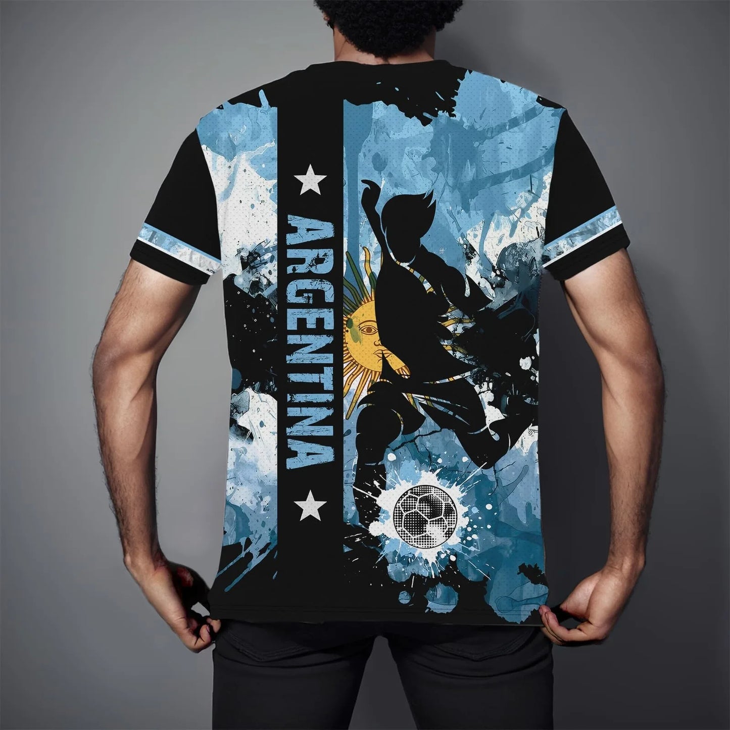 Camiseta Argentina - Sol de Mayo, Estilo Grunge