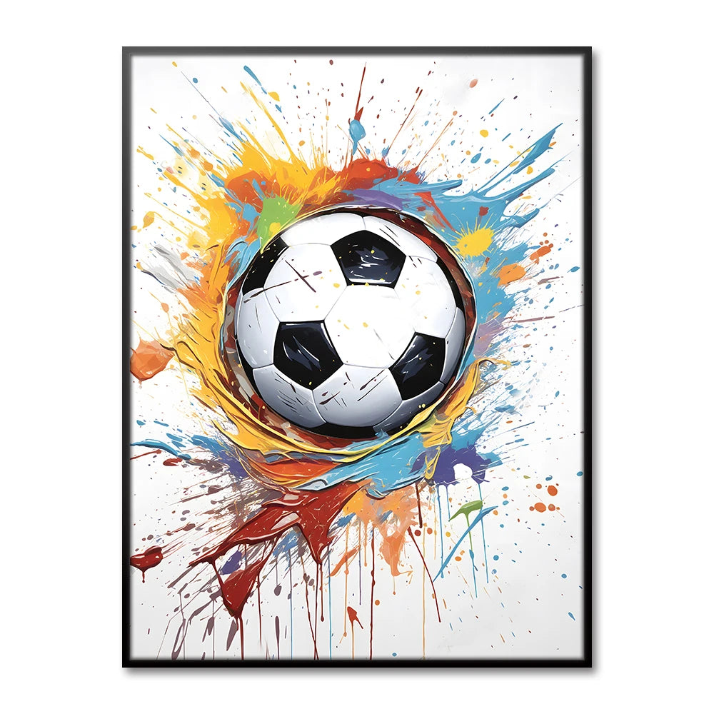 Cuadro Grafiti de Fútbol - Estilo Moderno