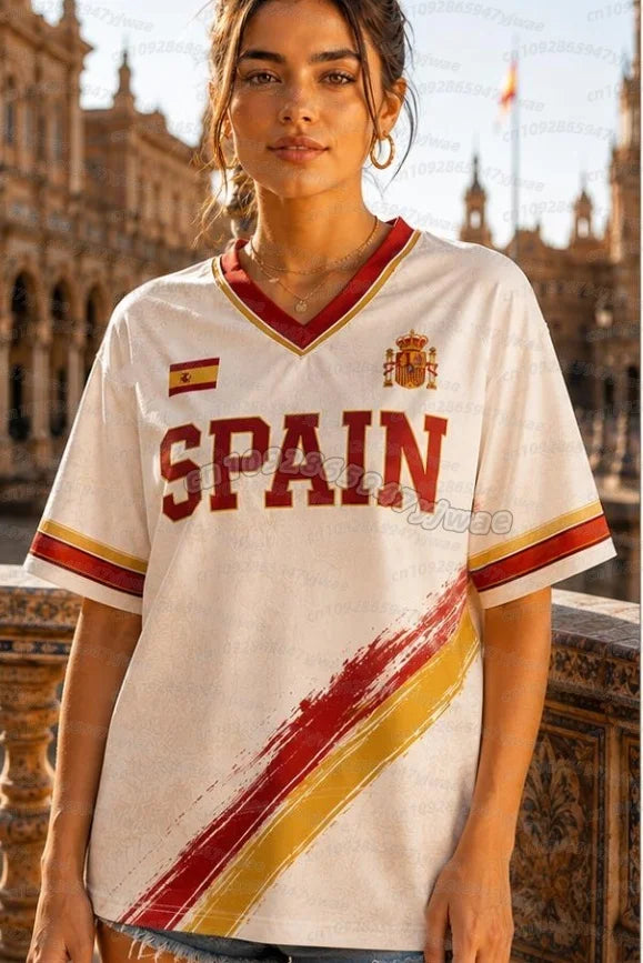 Camiseta Deportiva España - Unisex, Tallas Grandes Disponibles