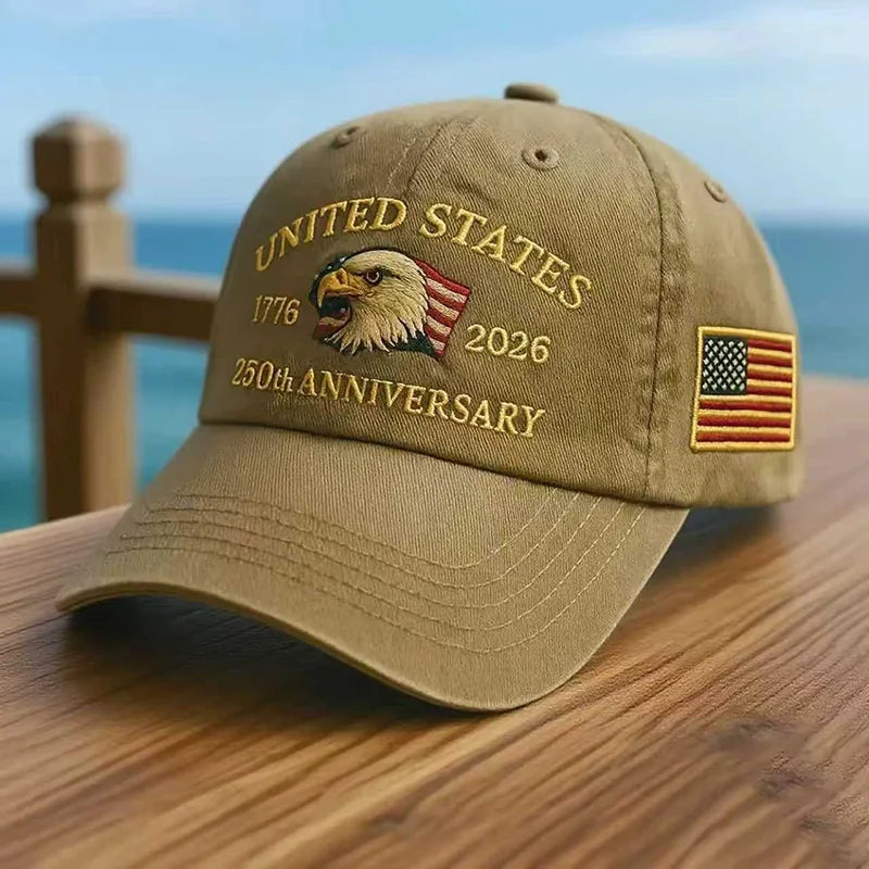 Gorra Águila y Bandera USA - Estilo Dad Hat Bordado