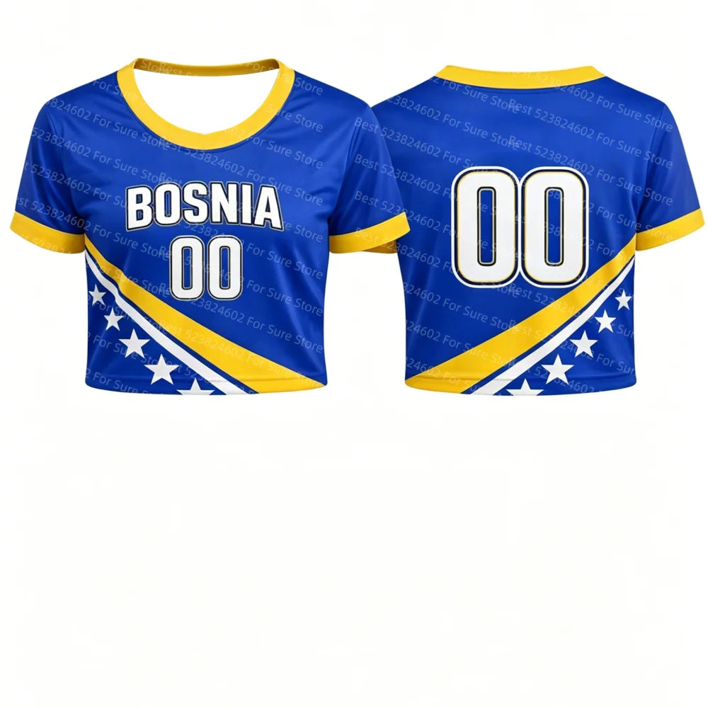 Crop Top Deportivo de Fútbol para Mujer - Estilo Fan