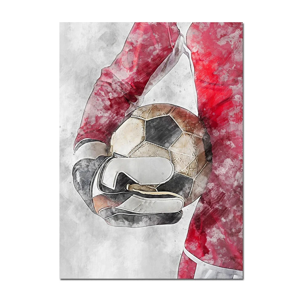 Cuadro Moderno de Fútbol y Básquetbol - Decoración Infantil