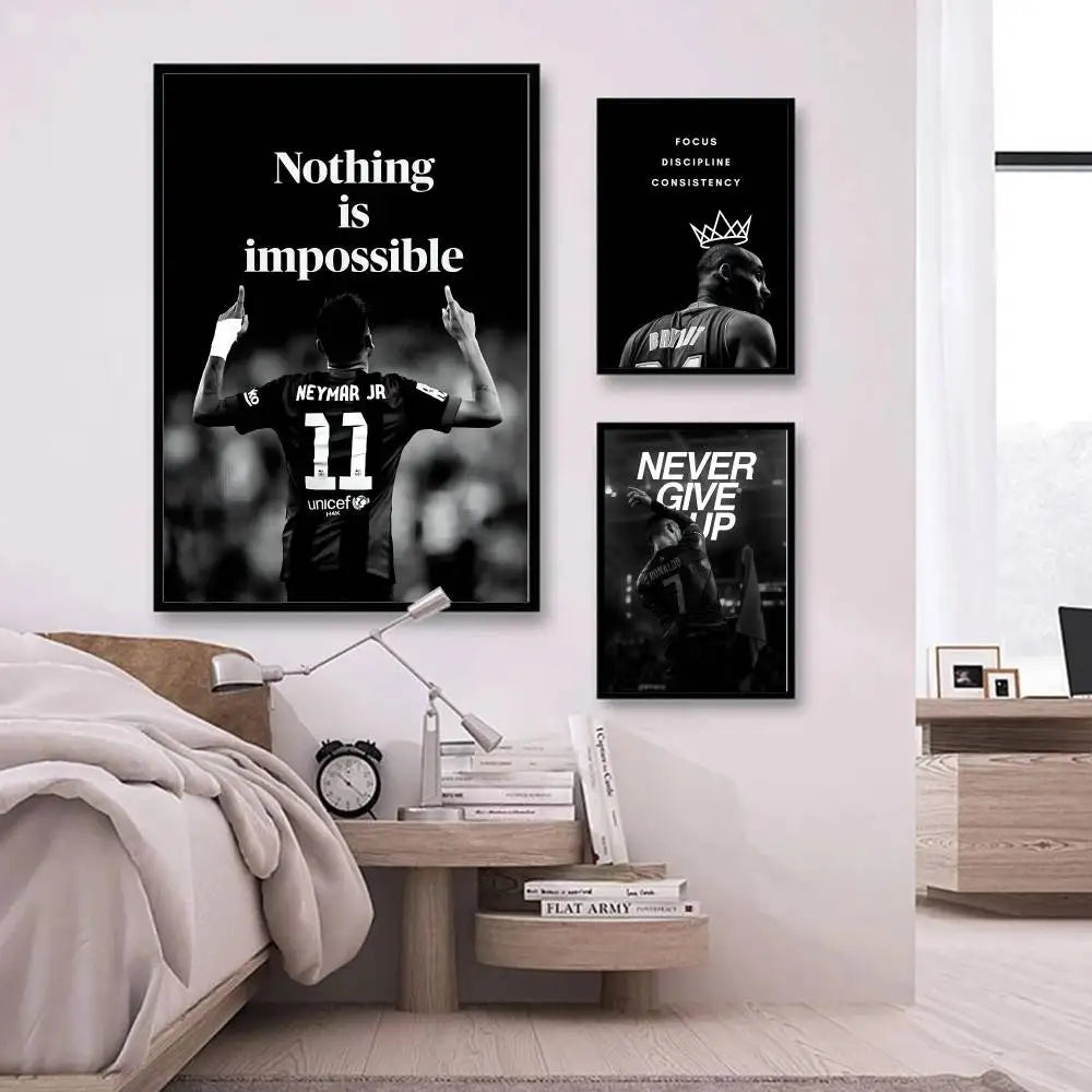 Cuadro Motivacional para Atletas - Fútbol y Básquetbol