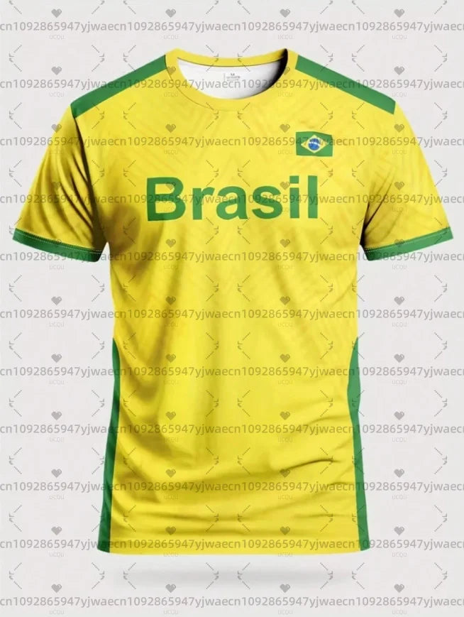 Camiseta Brasil Bandera - Unisex, Tallas Grandes