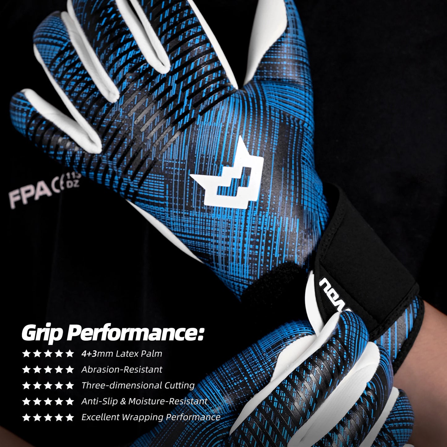 Guantes de Portero Transpirables - Látex Pegajoso 4+3mm