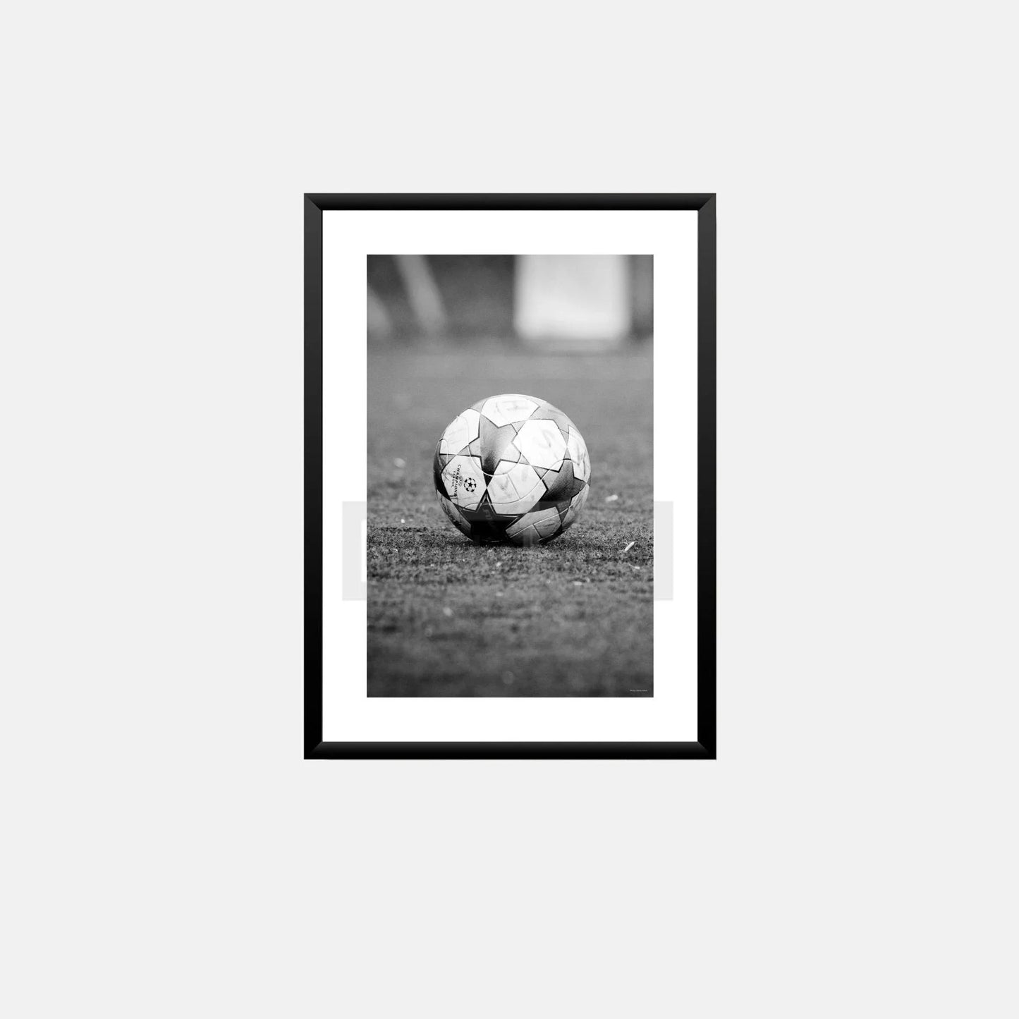 Cuadro Balón de Fútbol Blanco y Negro - Estilo Moderno