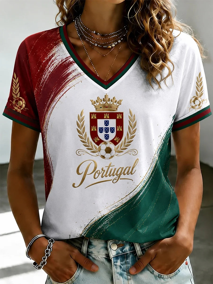 Camiseta Portugal - Casual, Transpirable