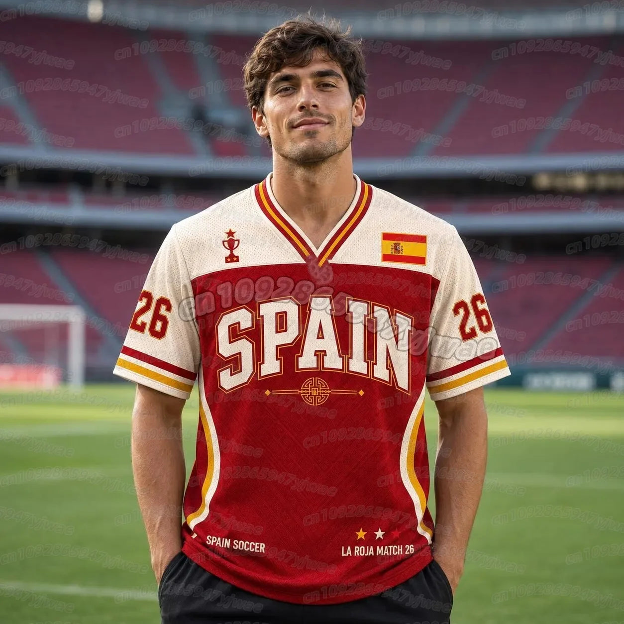 Camiseta Deportiva España - Unisex, Tallas Grandes Disponibles