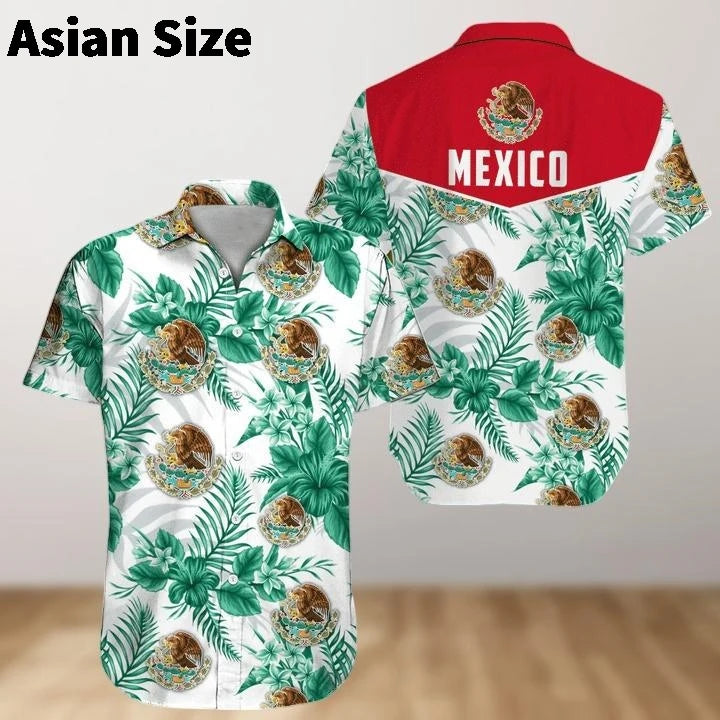 Camisa Hawaiana México - Diseño Calavera Azteca