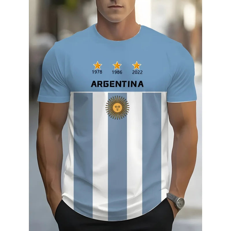Camiseta Argentina Bandera - Emblema Nacional 3D