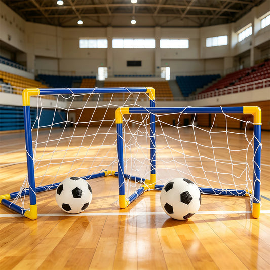 Set Portátil de Portería Micro - Completo con Balón y Bomba