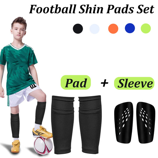 Set de Canilleras con Medias de Sujeción - Niños y Adultos