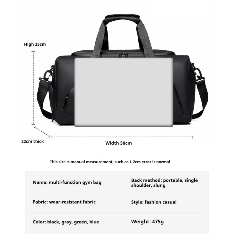 Bolso de Viaje y Gimnasio - Gran Capacidad, Multi-Compartimento