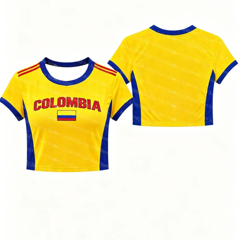 Crop Top Deportivo de Fútbol para Mujer - Estilo Fan