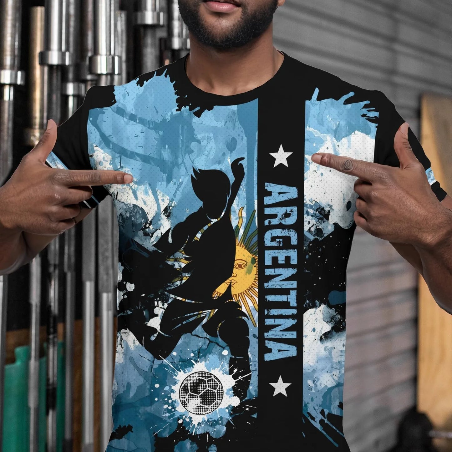 Camiseta Argentina - Sol de Mayo, Estilo Grunge